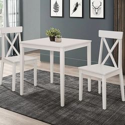 Northdale Light Grey Color Finish Dining Chair Table Set