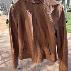 Guess Faux Leather Racer Jacket