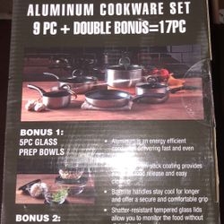 Global Cuisine 17pc Aluminum Cookware Set