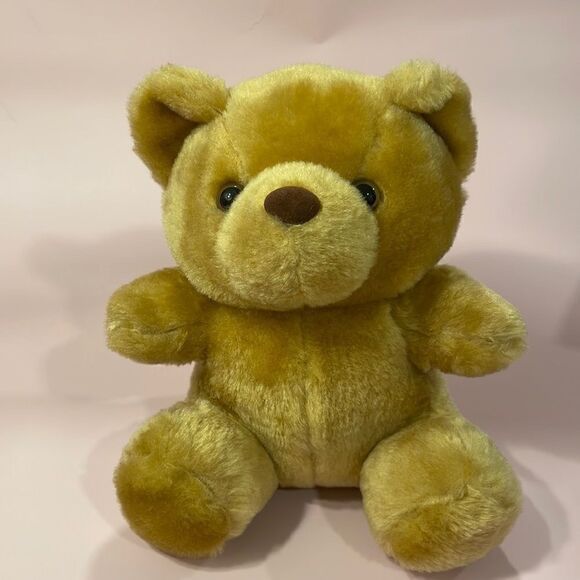 Classic Gund Style Beautiful Teddy Bear in White Excellent Used Condition Tan