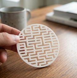 Round Maze Pattern Coaster