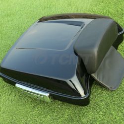 NEW AFTERMARKET HARLEY DAVIDSON RAZOR TOUR PACK VIVID BLACK 14-19 PIZZA BOX