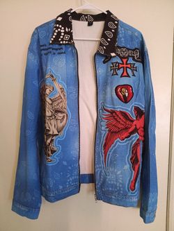 Customized Jean Jacket Size Medium