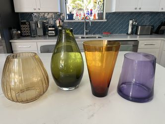Variety Color Glass Vases $6 each