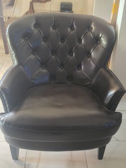 Faux leather chair