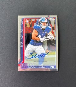 2025 Topps Chrome Cam Skattebo Rookie Auto New York Giants