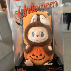 Labubu Sitting Pumpkin Plush Pendant