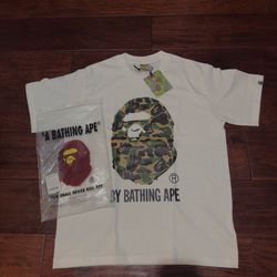White and Green Camo Bape T-Shirt