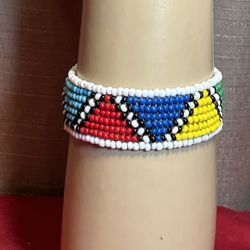Native American Themed Seed Beads Bracelet