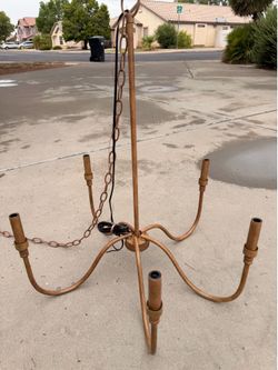 Brand new chandelier rustic gold