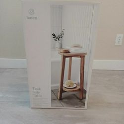 Teak Stool/Side Table (New In Box)