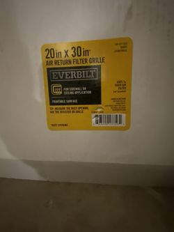 Everbilt 20 in. x 30 in. White Return Air Filter Grille