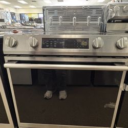 Mora 30" Slide-In Electric Range - Air Fry & True Convection (Stainless) | ($0 Down) | Warranty Included 