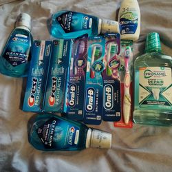 Toothpaste, Toothbrushes & Mouthwash Bundle 