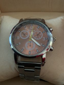 BRAND NEW SILVER STAINLESS STEEL TACHOMETER WATCH