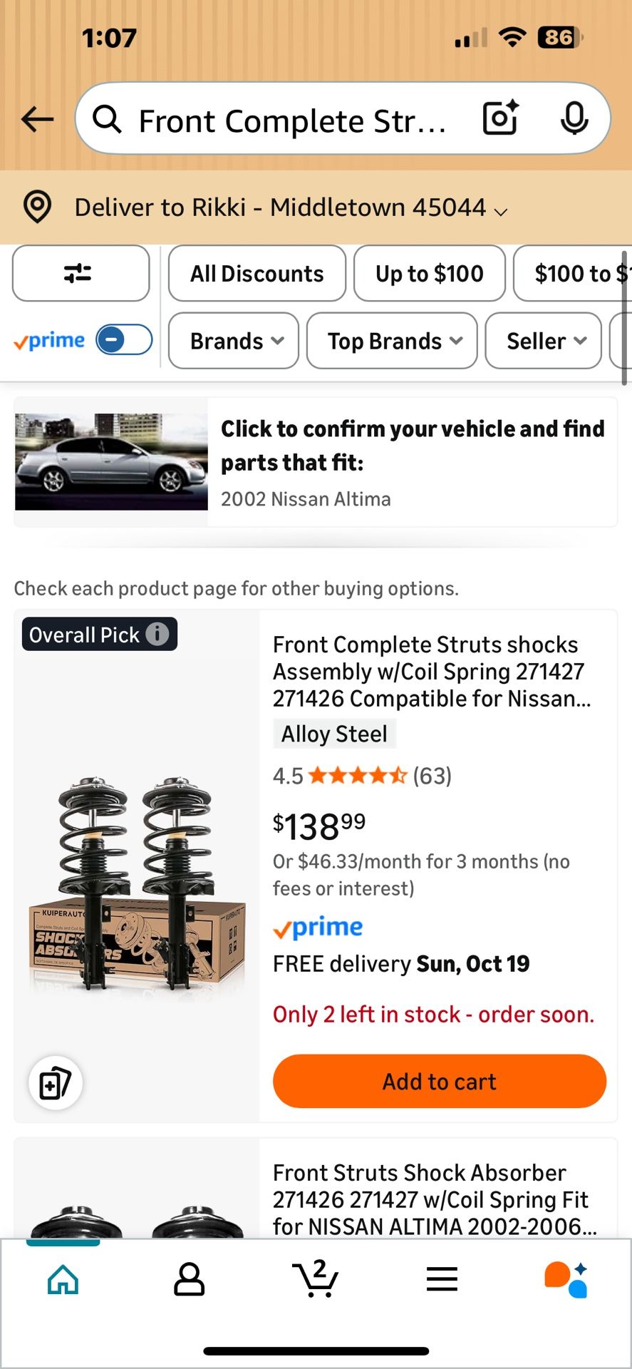 Struts Shock Assembly