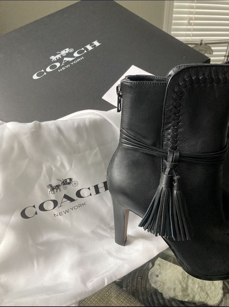 Coach Black Leather Boots