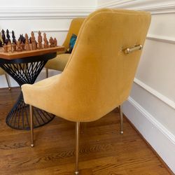 3 Gold Anthopologie Elowen Chairs