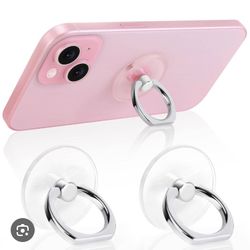 Transparent Cell Phone Finger Grip Ring (Gold)