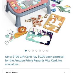 Kids Toys Childrens Toys, Magnetic Drawing Board / 4 Pcs Animal Puzzle Toy,