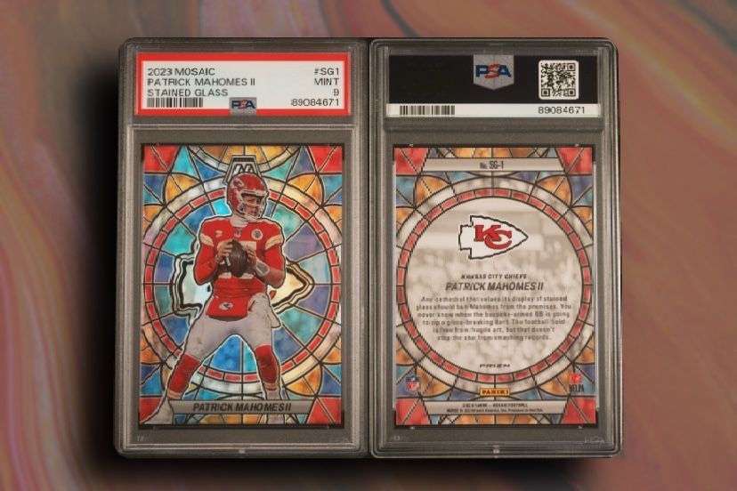 Patrick Mahomes Stained Glass PSA 9