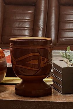Wooden vase