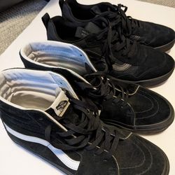 2 Pairs Vans Shoes Size 10 and 11