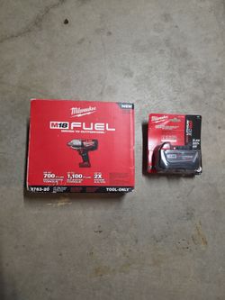 Brand new Milwaukee 2763-20  M18 impact gun and  M18 XC5.0 batteey