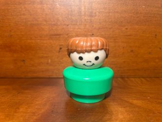 Quantity 1 - Vintage Little People Figure - Green Guy 1990 Made in Mexico