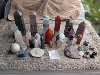 Large crystal collection - Towers, Sphere, Carvings, Geodes – Beautiful Set 34 pcs
