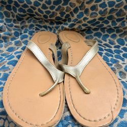 Stylish Gold and Tan Sandals