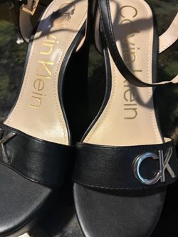 Calvin Klein black wedges size 81/2 m