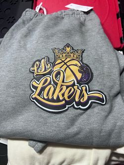 Gray LA Lakers sweatpants