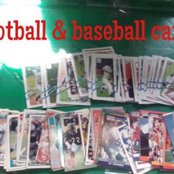 Lot Of 100 Random Baseball & Football Cards 