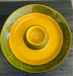 Crate & Barrel Tango 14-inch chip and dip platter