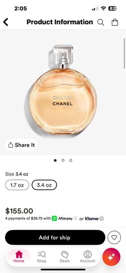 Chanel Eau De Toilette 3.4 oz, almost new!