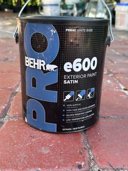Behr Pro e600 Exterior Satin Paint White Base