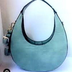 Women's Sage Green Faux Leather Shoulder Bag