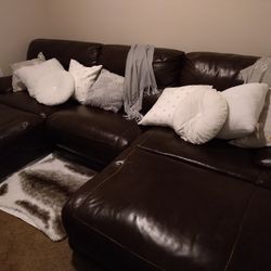 Genuine Leather Sectional Couch