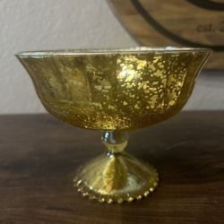 12 Gold Glass Pedestal Vases For Flowers 