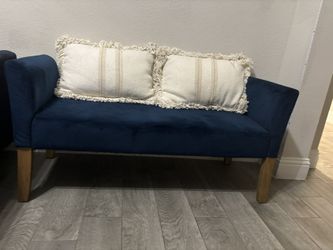 Blue Velvet Bench