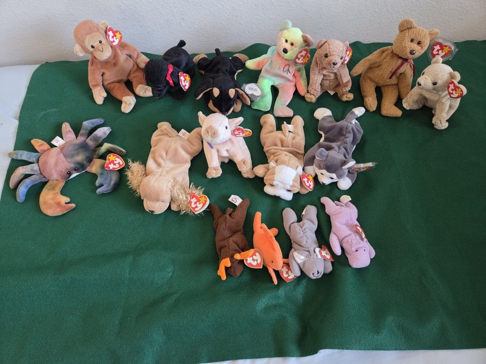 Beanie Babies- Lot Of 16- 1993/94/95/96/97