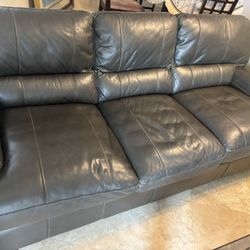 Leather Couch, 2- Chairs