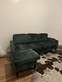 Brand New Green Sectional with Storage