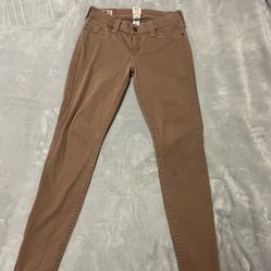 True Religion Brown Skinny Jeans