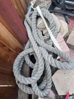 Squat Rack and Bar and Battle rope