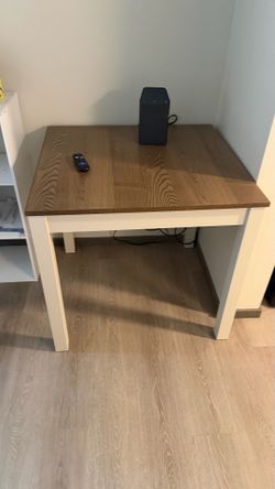 Ikea Brown and white Square Table