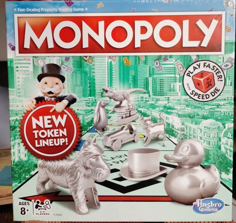 Monopoly Board Game Ages 8+( 2 To 6 Players) New Still In Plastic