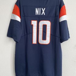 $40 Youth And Adult  Navy Denver Broncos Bo Nix Stitched Jersey Also Have Bonitto, Surtain, and hufanga 