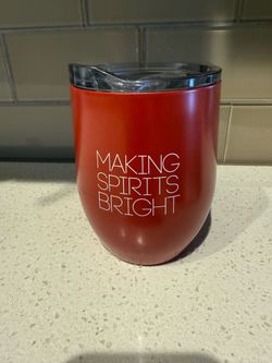 Making spirits bright stainless steel wine tumbler -10 OZ